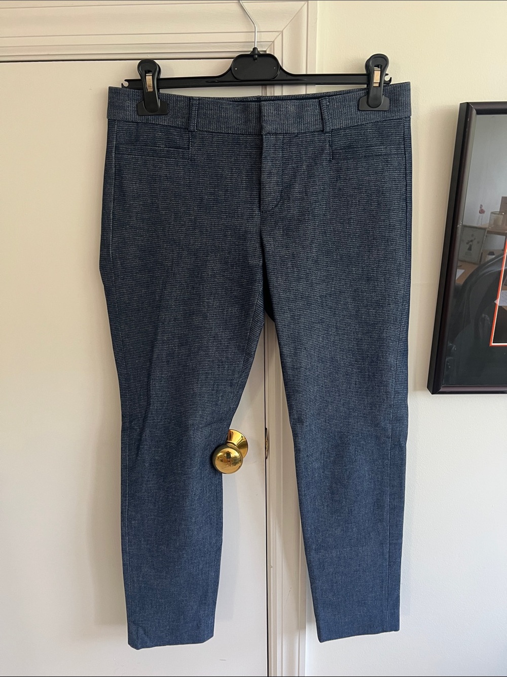 Banana Republic Sloan Slim Ankle Pants in Chambray Blue